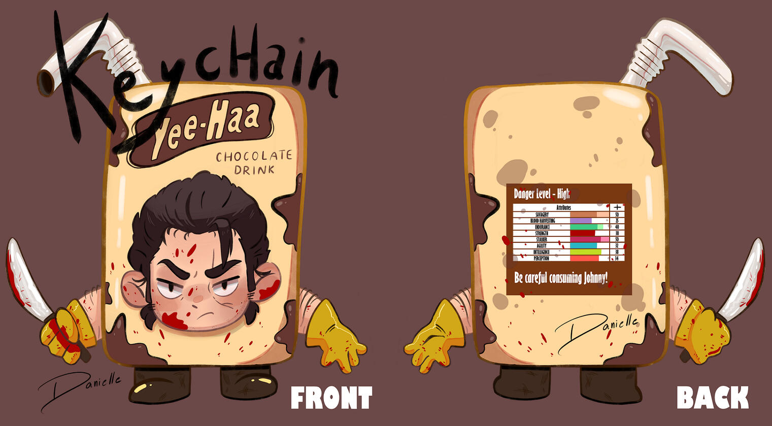 Johnny Chocolate Milk Keychain - 12.11$ + shipping price!